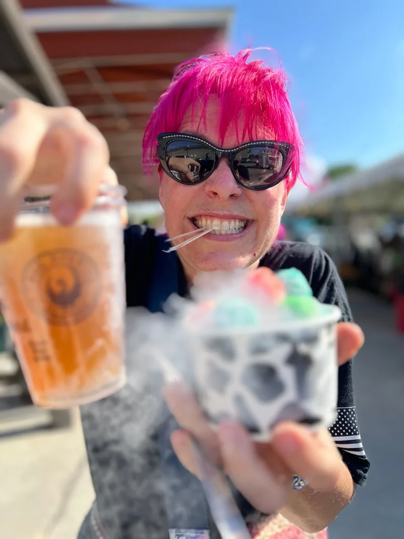 Guest having fun at Swan Brewing